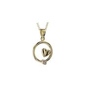 9ct. Gold Pendant with Inset Heart image
