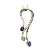9ct. Yellow Gold Birthstone, Gemstone Pendant image