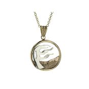 9ct. Yellow and White Gold Windswept Burren Tree Pendant image