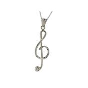 Sterling Silver Trebel Clef Pendant image
