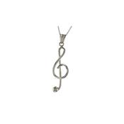 Sterling Silver Trebel Clef Pendant