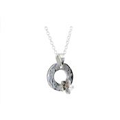 Single Burren Flower Silver Pendant image