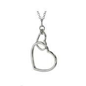 Interlocking Sterling Silver Heart Pendant image