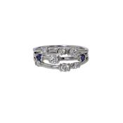 Sapphire and Diamond Multistone Stacking Ring image