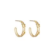 9ct. Yellow Gold Double Parallel Knot Hoops image