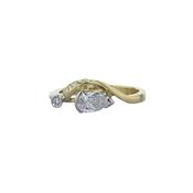 18ct. Yellow Gold Diamond Ring with Pear Shaped Diamond image