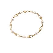 9ct. Yellow Gold and Freshwater Pearl Bracelet image