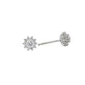 18ct White Gold Diamond Cluster Earrings image