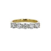 18ct Yellow Gold Ring set with 5 Diamonds image