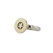 9ct Yellow Gold and White Gold Burren Flower Ring image
