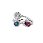 9ct White Gold Birthstone/Gemstone Ring image