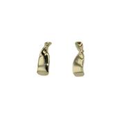 9ct. Yellow Solid Gold Twist Earrings image