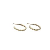 9ct Yellow Gold Handmade Hoop Earrings image