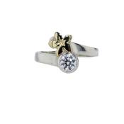 Sterling Silver Ring with 9ct Yellow Gold Burren Flower image