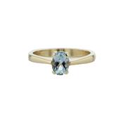 9ct. Yellow Gold Ring with Blue Topaz image