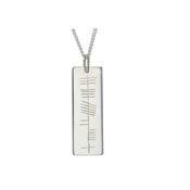 Sterling Silver Ogham Rectangular Pendant image