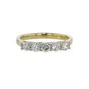 18ct Yellow Gold Eternity Ring set with 5 Diamonds image