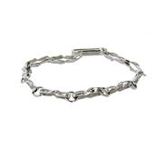 Handmade Sterling Silver Twist Link Bracelet image
