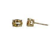 9ct Yellow Gold Yellow Citrine Earrings image