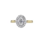 Oval Diamond Cluster Ring with 18ct Yellow Gold Band image