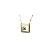 9ct Solid Gold Frame with White Gold Heart