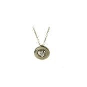 9ct. Yellow Gold Pendant with White Gold Heart image