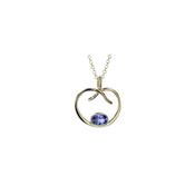 Heart Shaped Tanzanite Pendant in 9ct Gold image
