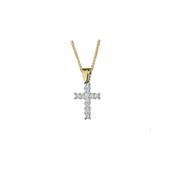 Handmade Diamond Cross, 18ct Yellow Gold image