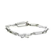 Sterling Silver Burren Flower Flat Link Bracelet image