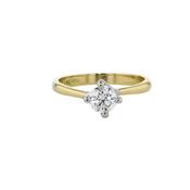 4 Claw Twist Setting Diamond Engagement Ring image