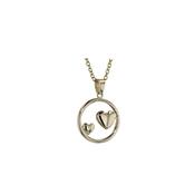 Double Heart Pendant in 9ct Yellow Gold image