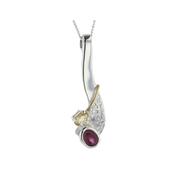 Garnet &amp;amp; Citrine Handforged Pendant image
