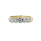 5 Diamond Wave Eternity Ring set in Platinum image