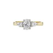 Oval Diamond Three Stone Ring image