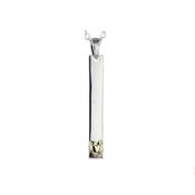 Sterling Silver Ingot Pendant with Yellow Gold Heart image