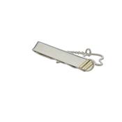 Sterling Silver Tie Slide with 9ct Gold Detail image