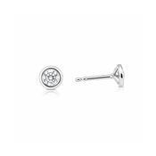 18ct White Gold Bezel set 0.30ct Diamond Earrings image