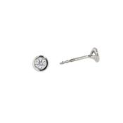 18ct White Gold Bezel set 0.30ct Diamond Earrings image