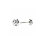 9ct White Gold Bezel set 0.50ct Diamond Earrings
