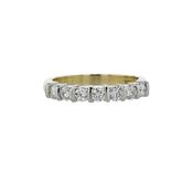 18ct Yellow Gold Diamond Eternity Ring with Platinum Setting image