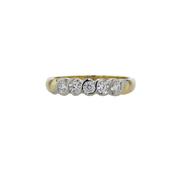 Diamond Wave Eternity Ring set in Platinum, 18ct Yellow Gold Band image