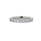 Half Set Eternity Diamond Ring in Platinum image
