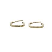 9ct Yellow Gold Handmade Square Hoop Earrings image