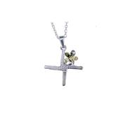 Handmade St Brigid's Cross with a Yellow Gold Burren Flower image