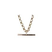 9ct Rose Gold Round Link Chain and T-Bar image