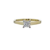 18ct. Gold 0.50ct Princess Cut Diamond Solitaire Ring image