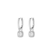Hoop Earrings with Zirconia Cluster image