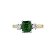 Exquisite 1.63ct Tsavorite and Diamond Ring image