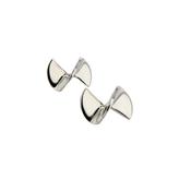9ct White Gold Lemon Slice Twist Earrings image