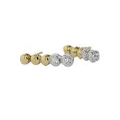 0.40ct Diamond &amp;amp; 18ct Yellow Gold Bead Drop Earrings image
